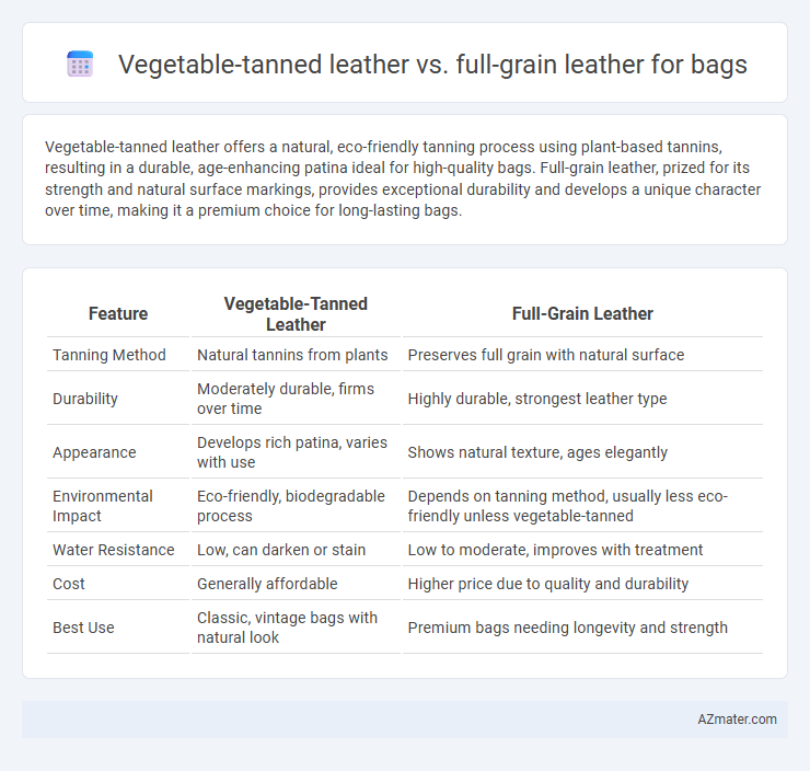 Vegetable-tanned leather vs. full-grain leather for bags - What is The Difference?