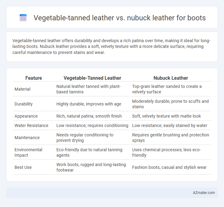Vegetable-tanned leather vs. nubuck leather for boots - What is The Difference?