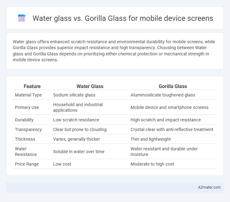 Water glass vs. Gorilla Glass for mobile device screens - What is The Difference?