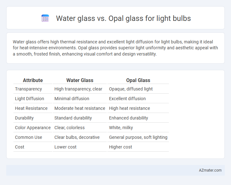 Water glass vs. Opal glass for light bulbs - What is The Difference?