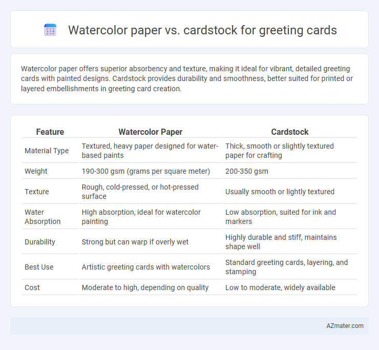 Watercolor paper vs. cardstock for greeting cards - What is The Difference?