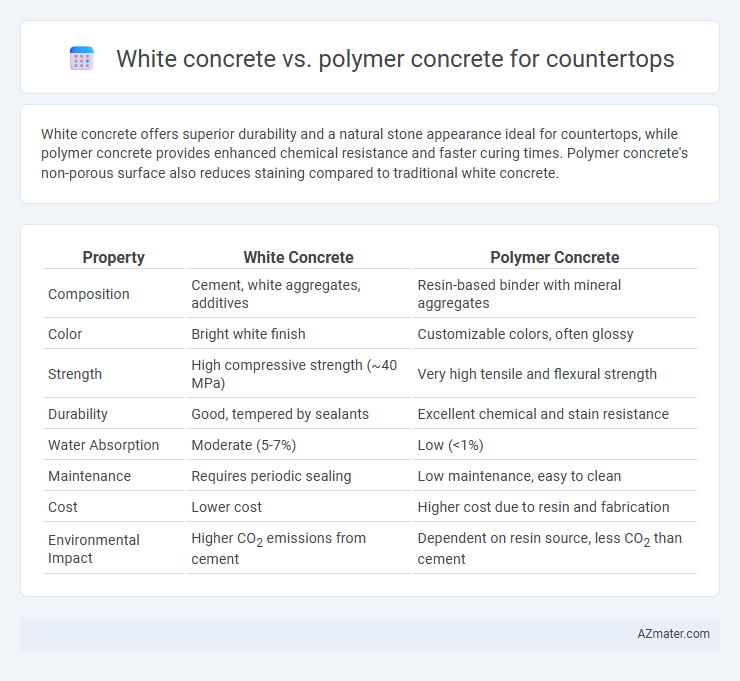 White concrete vs. polymer concrete for countertops - What is The Difference?