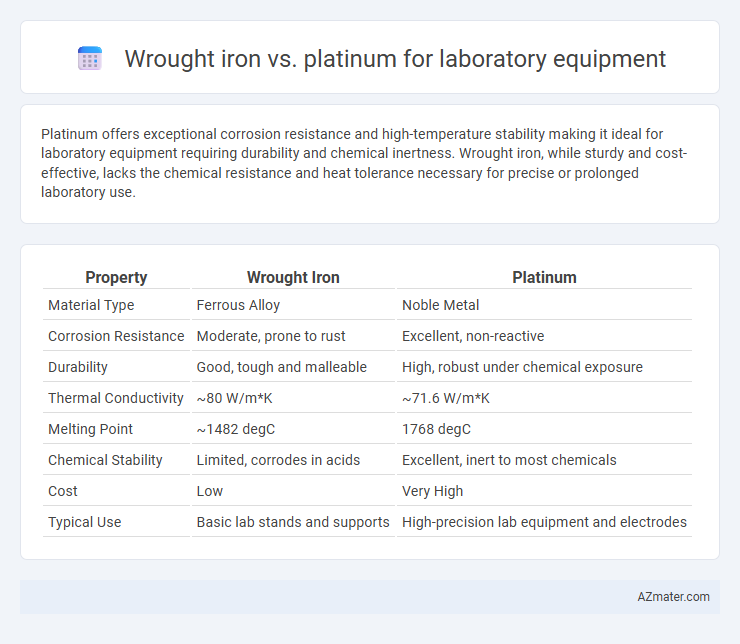 Wrought iron vs. platinum for laboratory equipment - What is The Difference?