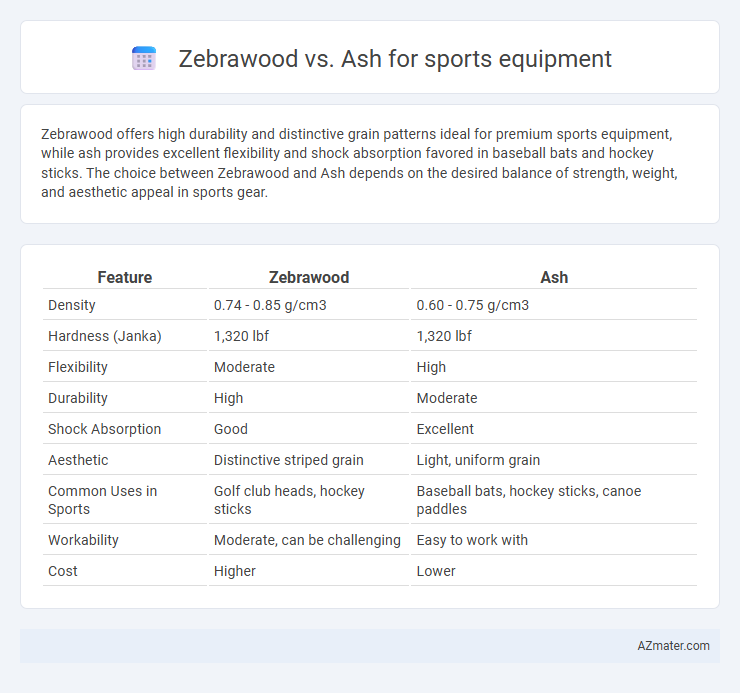 Zebrawood vs. Ash for sports equipment - What is The Difference?