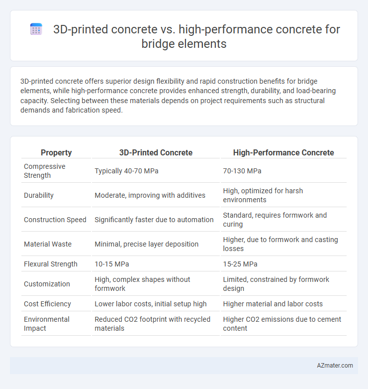 3D-printed concrete vs. high-performance concrete for bridge elements - What is The Difference?