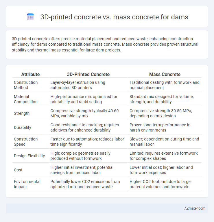 3D-printed concrete vs. mass concrete for dams - What is The Difference?