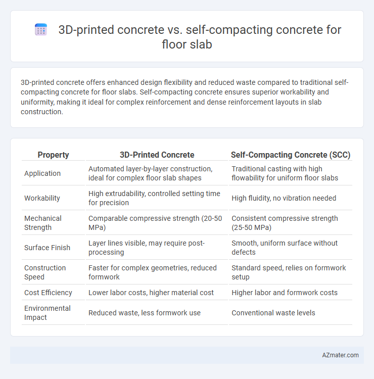 3D-printed concrete vs. self-compacting concrete for floor slab - What is The Difference?