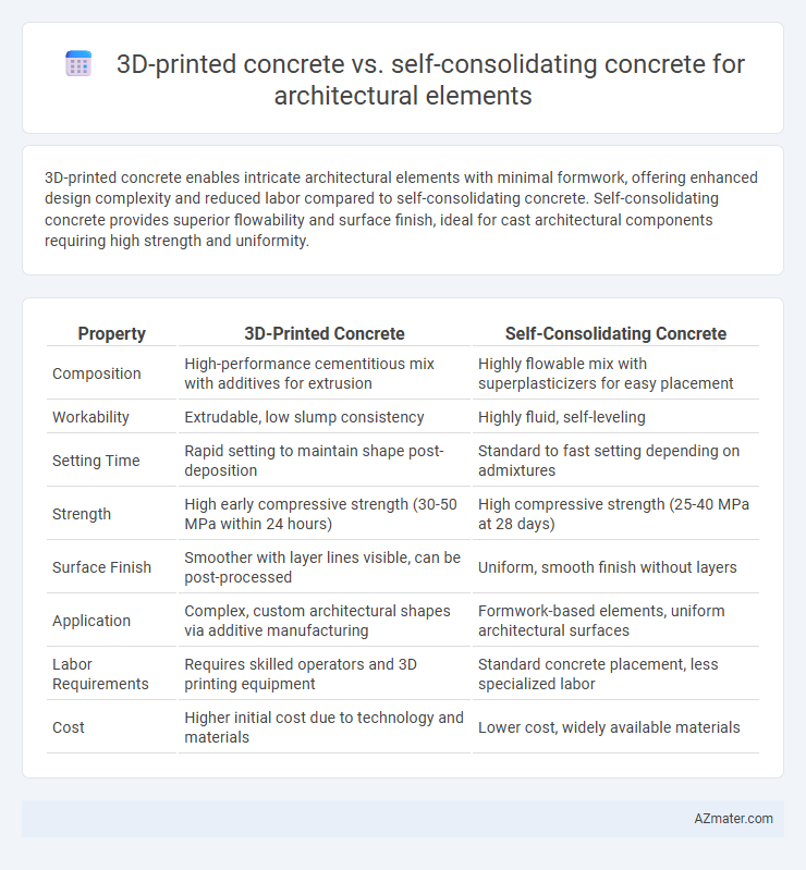 3D-printed concrete vs. self-consolidating concrete for architectural elements - What is The Difference?