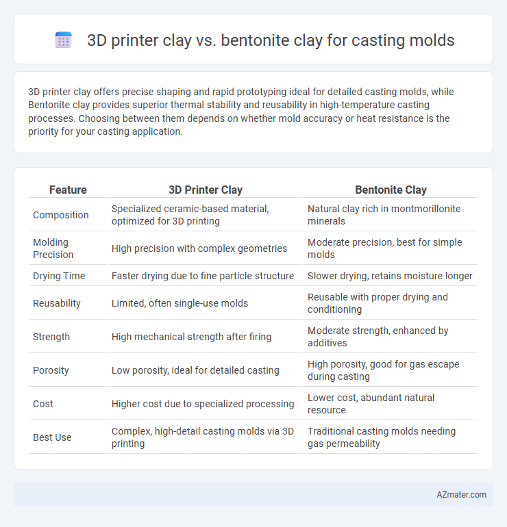 3D printer clay vs. bentonite clay for casting molds - What is The Difference?