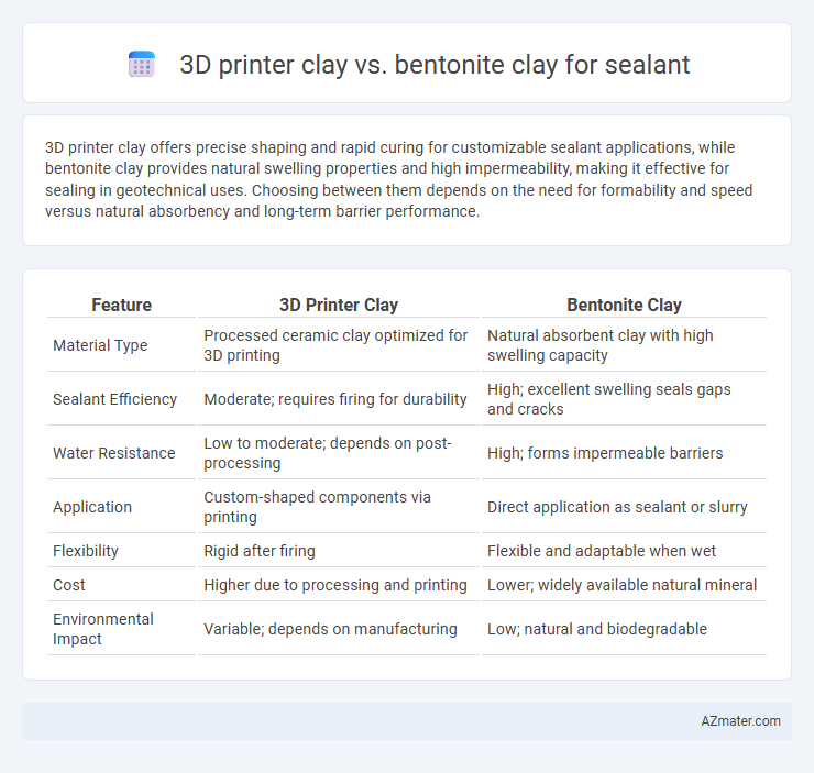 3D printer clay vs. bentonite clay for sealant - What is The Difference?