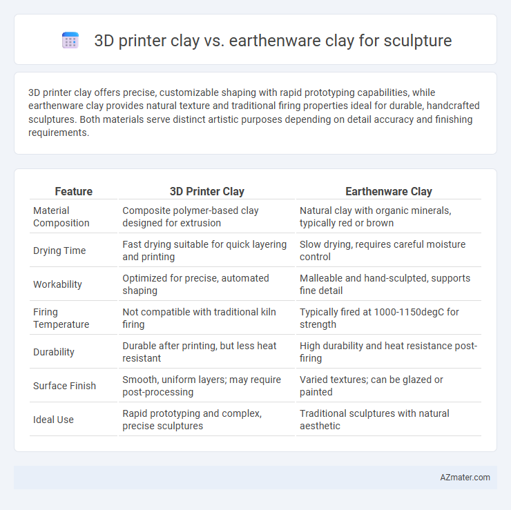 3D printer clay vs. earthenware clay for sculpture - What is The Difference?