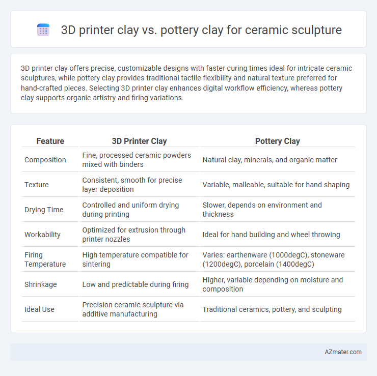 3D printer clay vs. pottery clay for ceramic sculpture - What is The Difference?