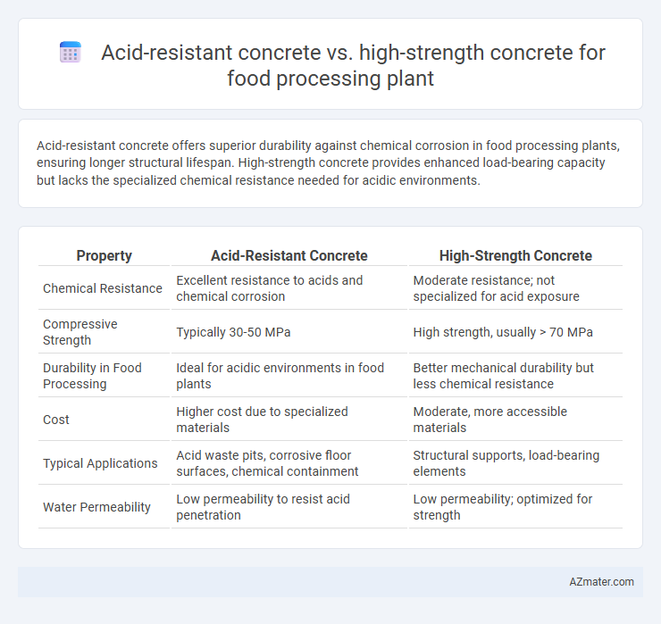 Acid-resistant concrete vs. high-strength concrete for food processing plant - What is The Difference?