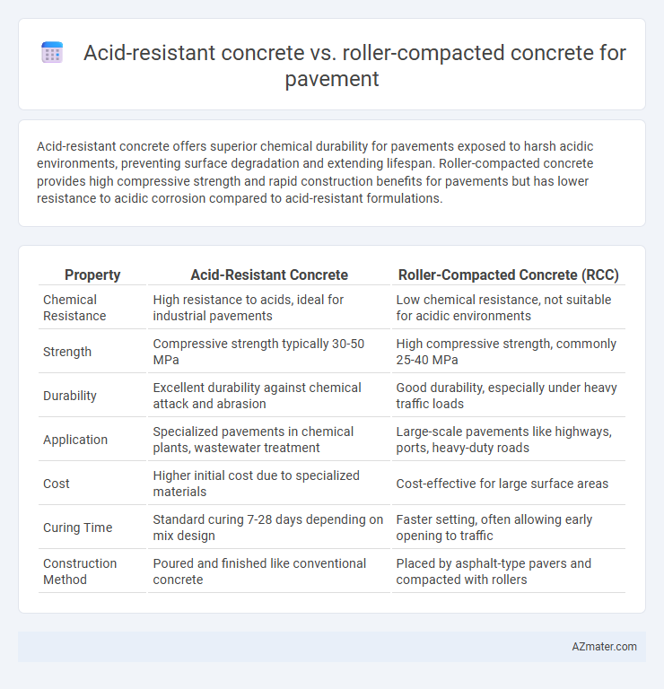 Acid-resistant concrete vs. roller-compacted concrete for pavement - What is The Difference?