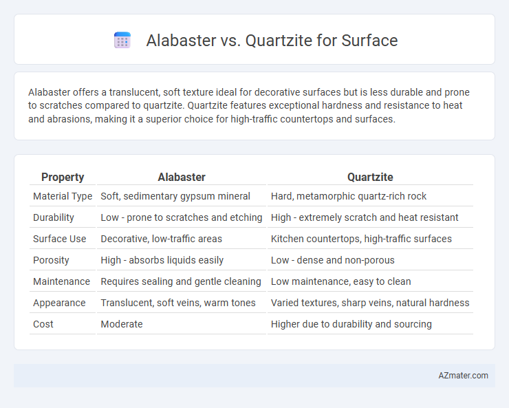 Alabaster vs. Quartzite for Surface - What is The Difference?