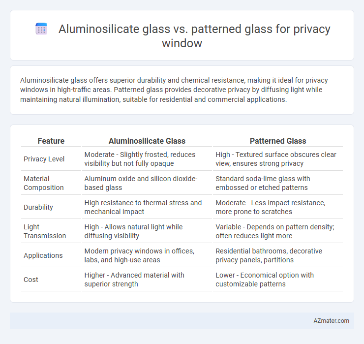 Aluminosilicate glass vs. patterned glass for privacy window - What is The Difference?