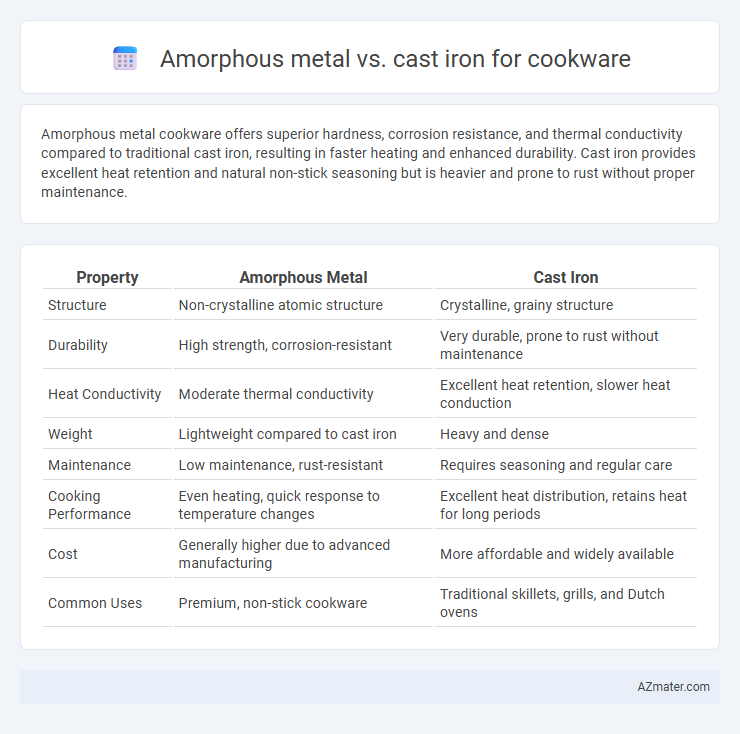 Amorphous metal vs. cast iron for cookware - What is The Difference?
