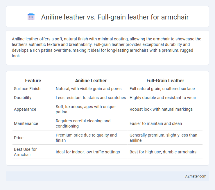 Aniline leather vs. Full-grain leather for armchair - What is The Difference?