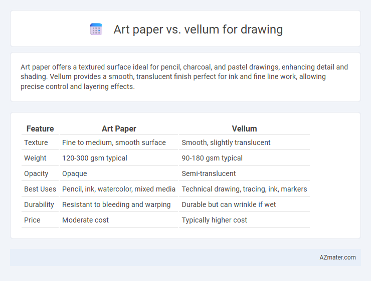 Art paper vs. vellum for drawing - What is The Difference?