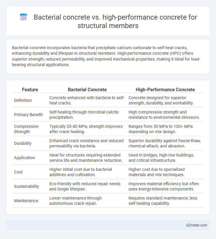 Bacterial concrete vs. high-performance concrete for structural members - What is The Difference?