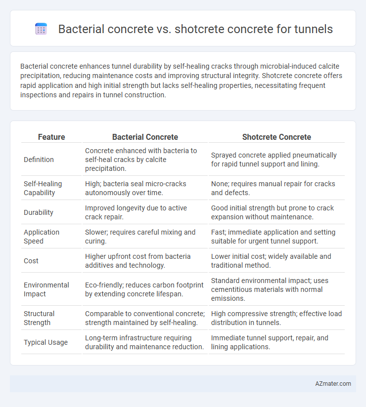 Bacterial concrete vs. shotcrete concrete for tunnels - What is The Difference?