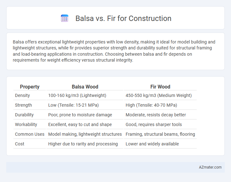 Balsa vs. Fir for Construction - What is The Difference?