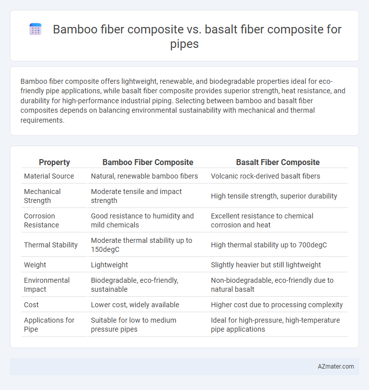 Bamboo fiber composite vs. basalt fiber composite for pipes - What is The Difference?