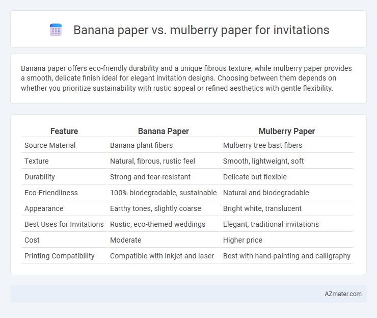 Banana paper vs. mulberry paper for invitations - What is The Difference?