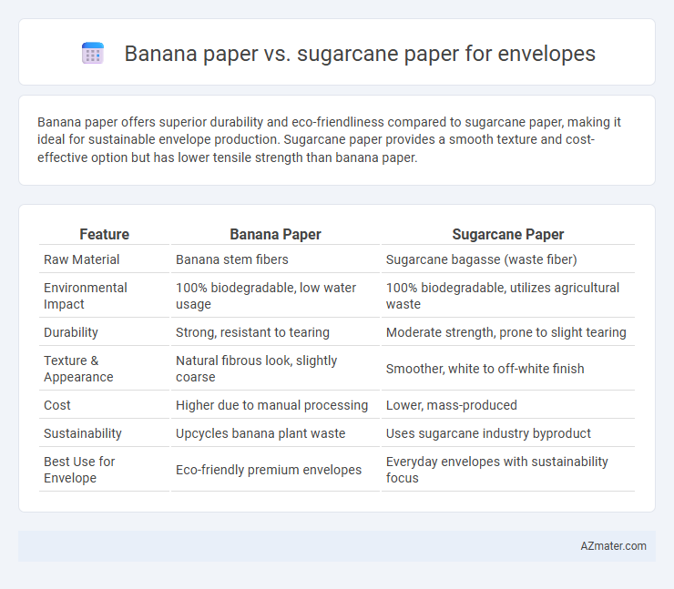 Banana paper vs. sugarcane paper for envelopes - What is The Difference?
