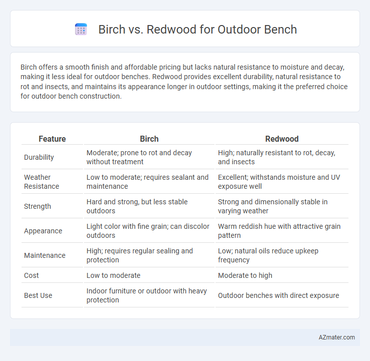 Birch vs. Redwood for Outdoor Bench - What is The Difference?