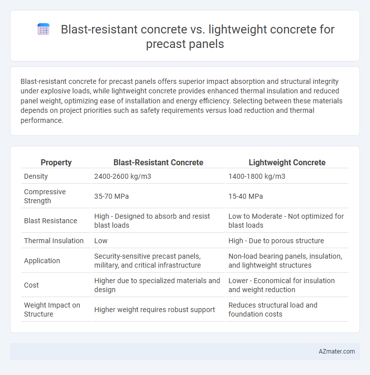 Blast-resistant concrete vs. lightweight concrete for precast panels - What is The Difference?