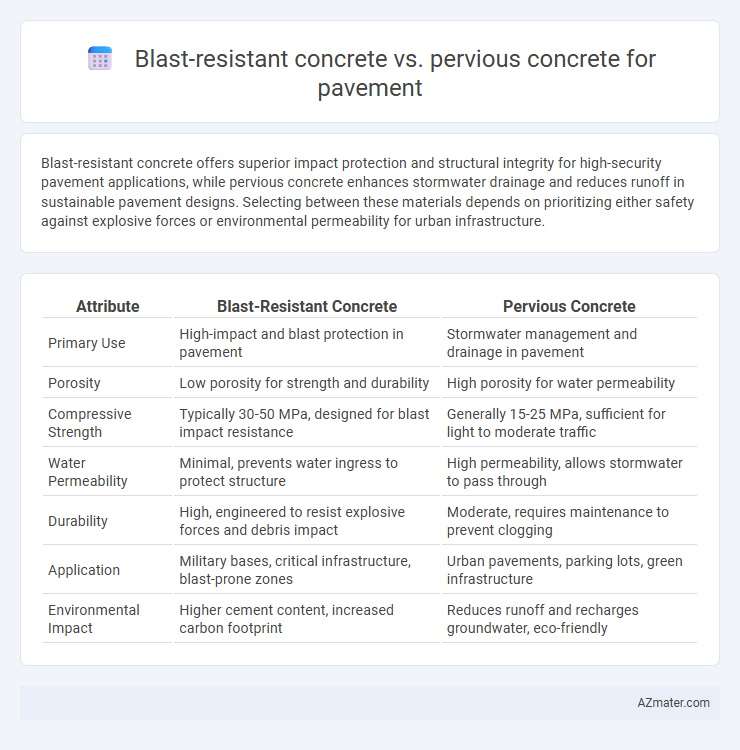 Blast-resistant concrete vs. pervious concrete for pavement - What is The Difference?