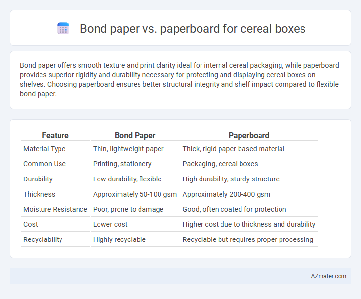 Bond paper vs. paperboard for cereal boxes - What is The Difference?