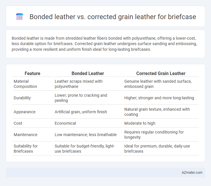 Bonded leather vs. corrected grain leather for briefcase - What is The Difference?