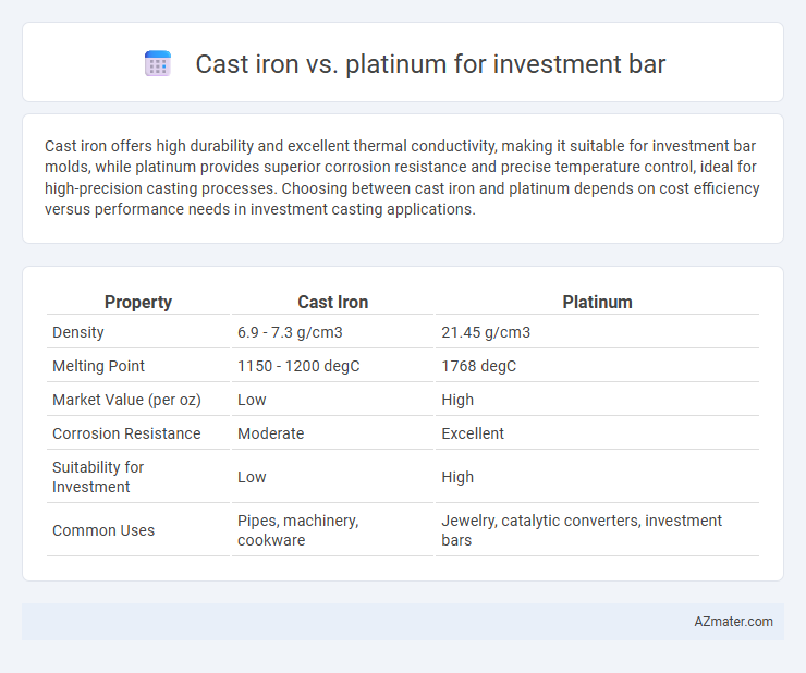 Cast iron vs. platinum for investment bar - What is The Difference?