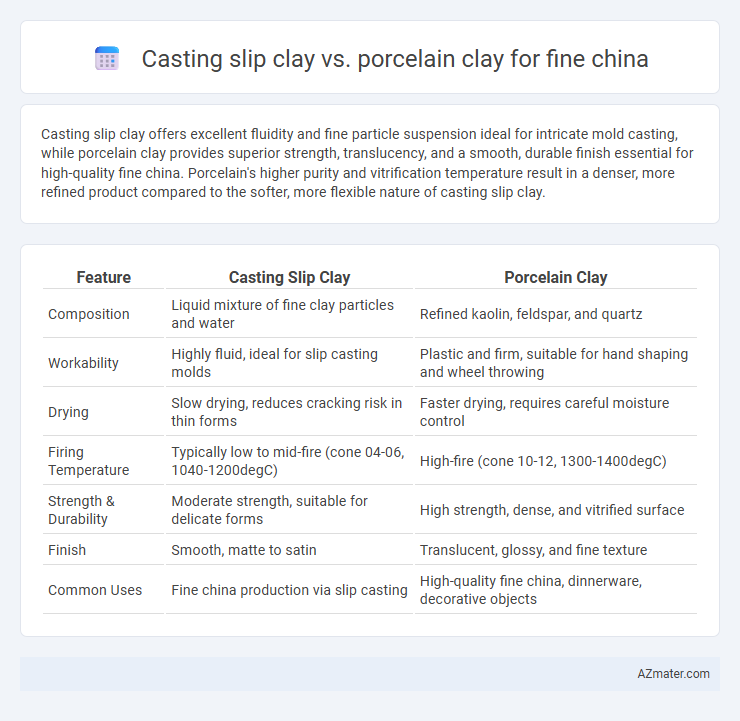 Casting slip clay vs. porcelain clay for fine china - What is The Difference?