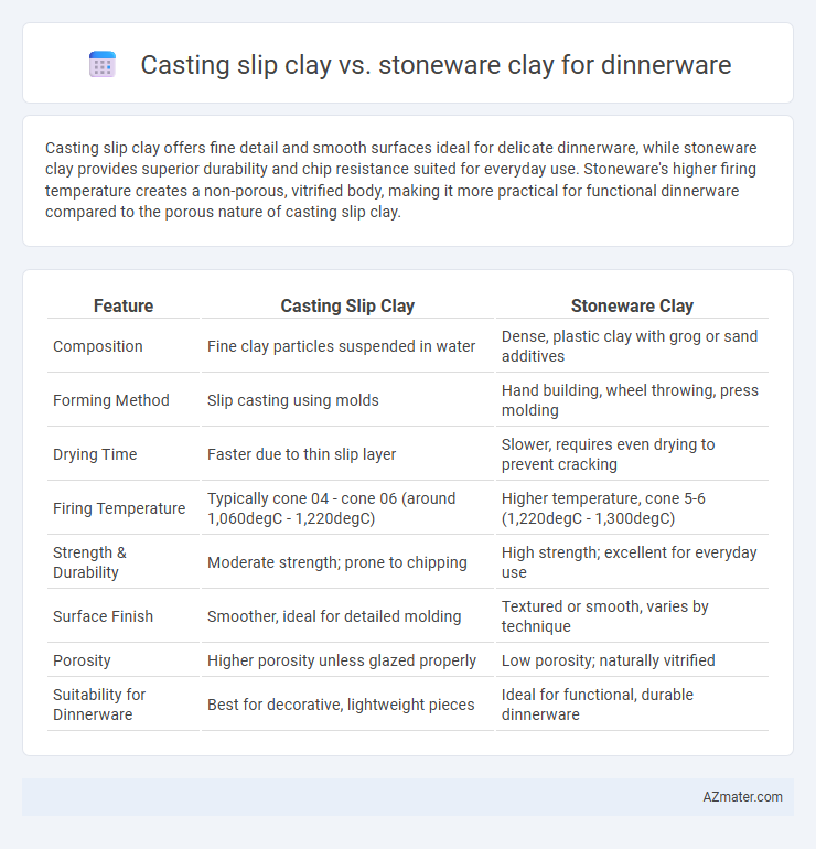 Casting slip clay vs. stoneware clay for dinnerware - What is The Difference?