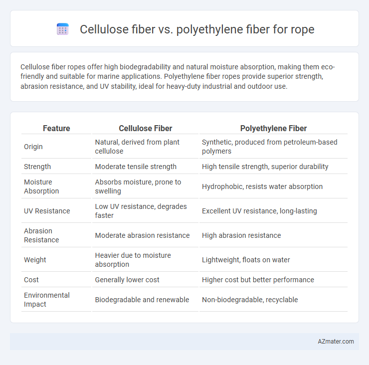 Cellulose fiber vs. polyethylene fiber for rope - What is The Difference?