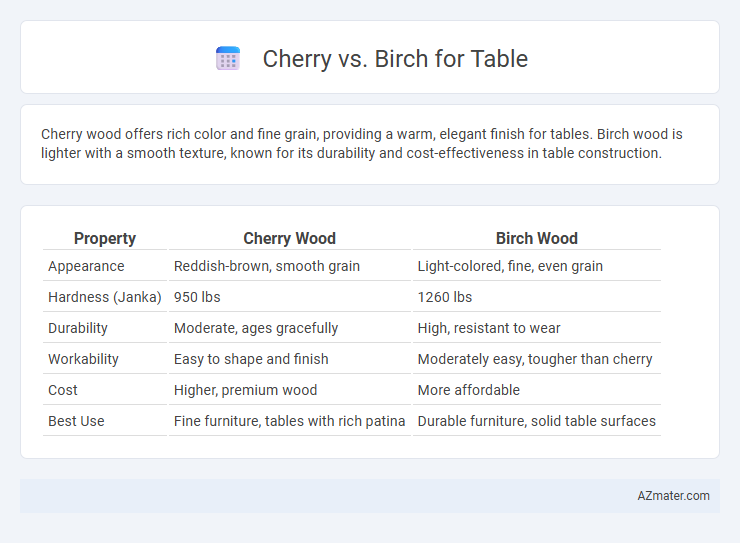 Cherry vs. Birch for Table - What is The Difference?