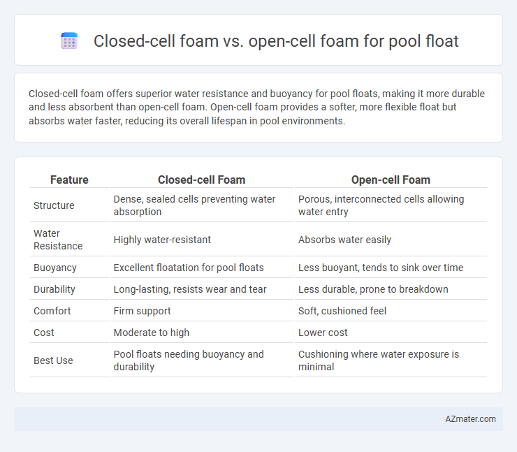 Closed-cell foam vs. open-cell foam for pool float - What is The Difference?