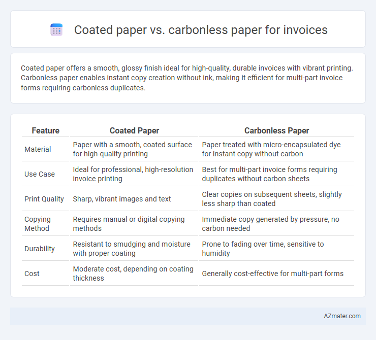 Coated paper vs. carbonless paper for invoices - What is The Difference?