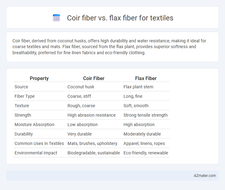 Coir fiber vs. flax fiber for textiles - What is The Difference?