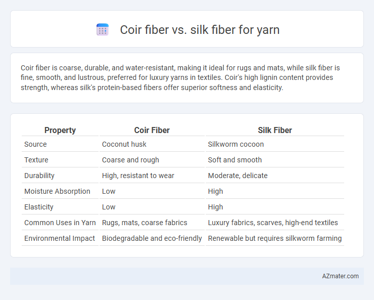Coir fiber vs. silk fiber for yarn - What is The Difference?