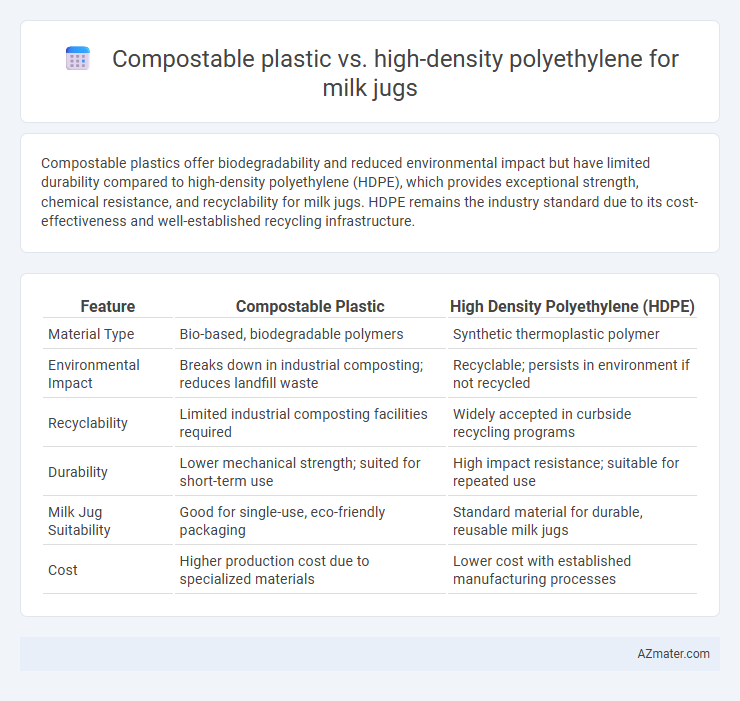 Compostable plastic vs. high-density polyethylene for milk jugs - What is The Difference?