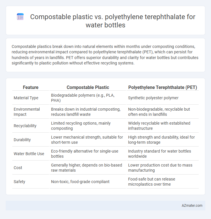 Compostable plastic vs. polyethylene terephthalate for water bottles - What is The Difference?