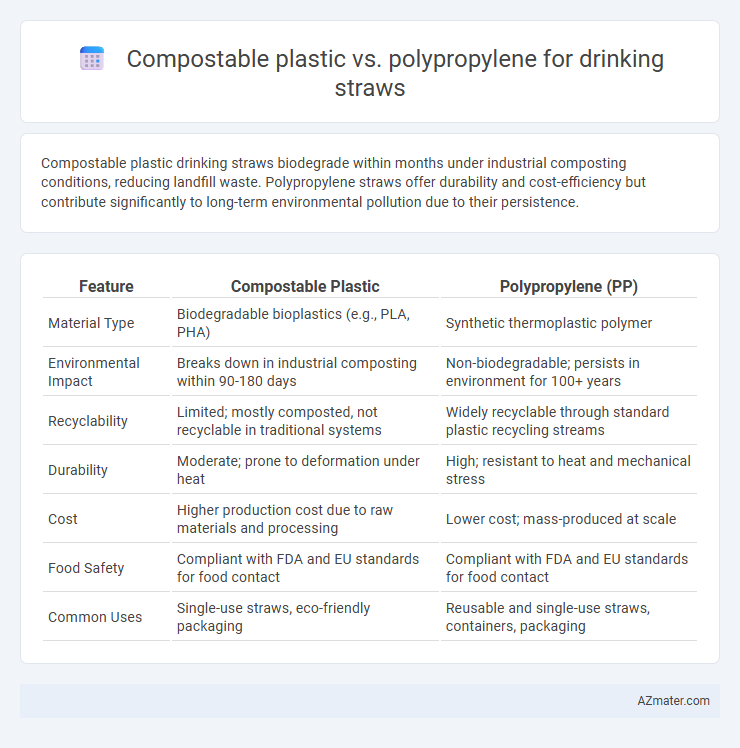 Compostable plastic vs. polypropylene for drinking straws - What is The Difference?
