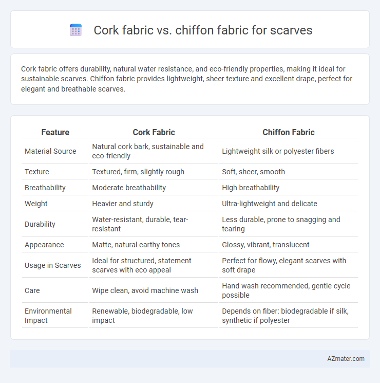 Cork fabric vs. chiffon fabric for scarves - What is The Difference?