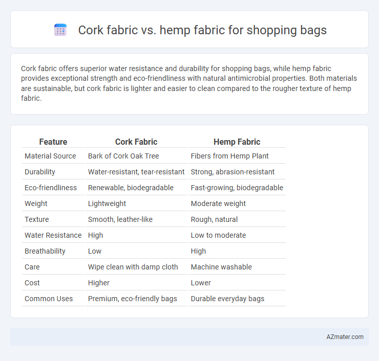 Cork fabric vs. hemp fabric for shopping bags - What is The Difference?