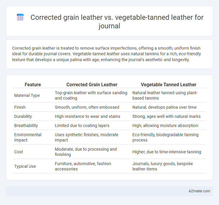 Corrected grain leather vs. vegetable-tanned leather for journal - What is The Difference?