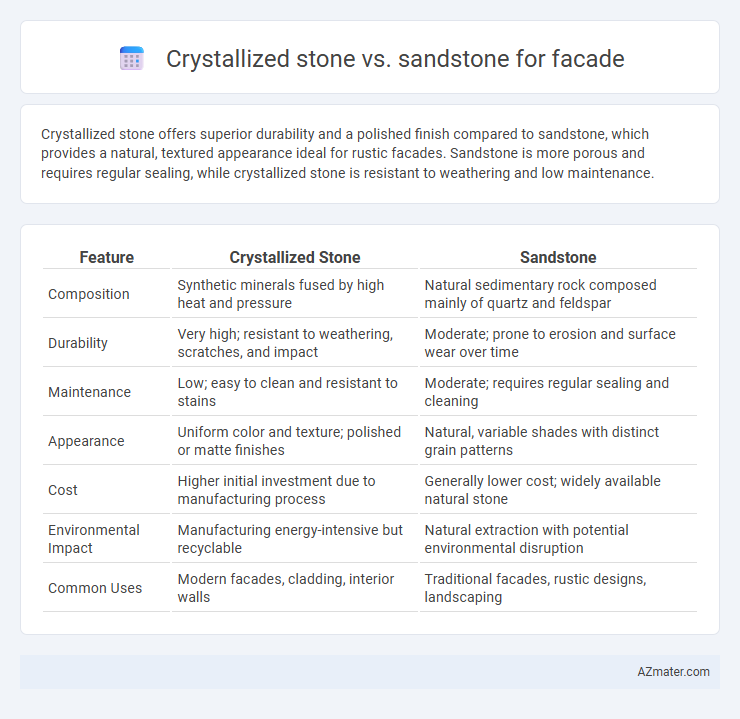 Crystallized stone vs. sandstone for facade - What is The Difference?